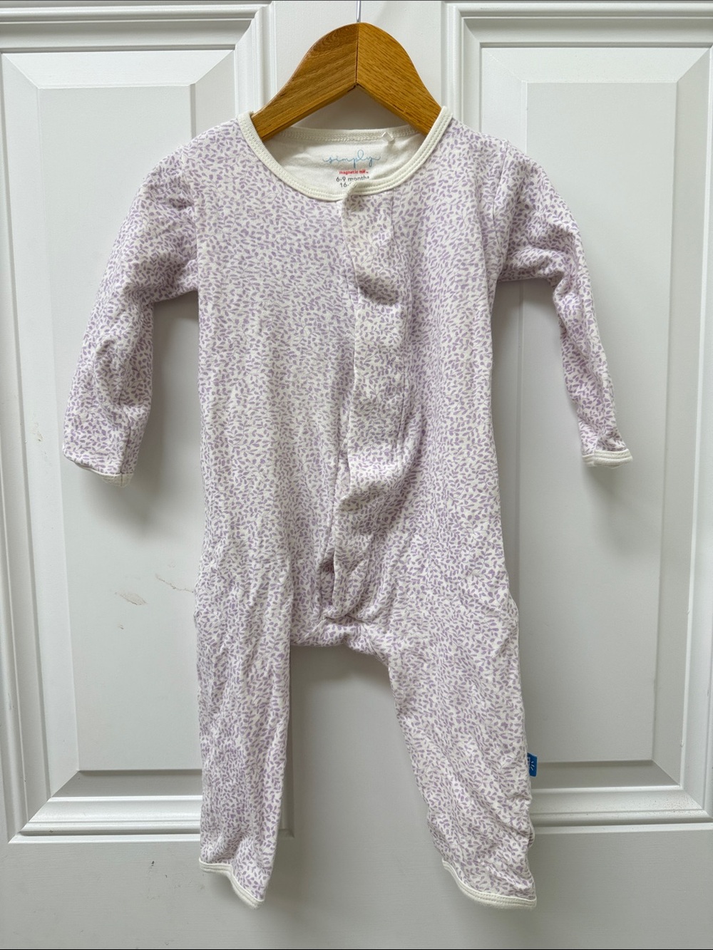 Magnetic Me Soft Lavender Printed Baby Footless One-Piece